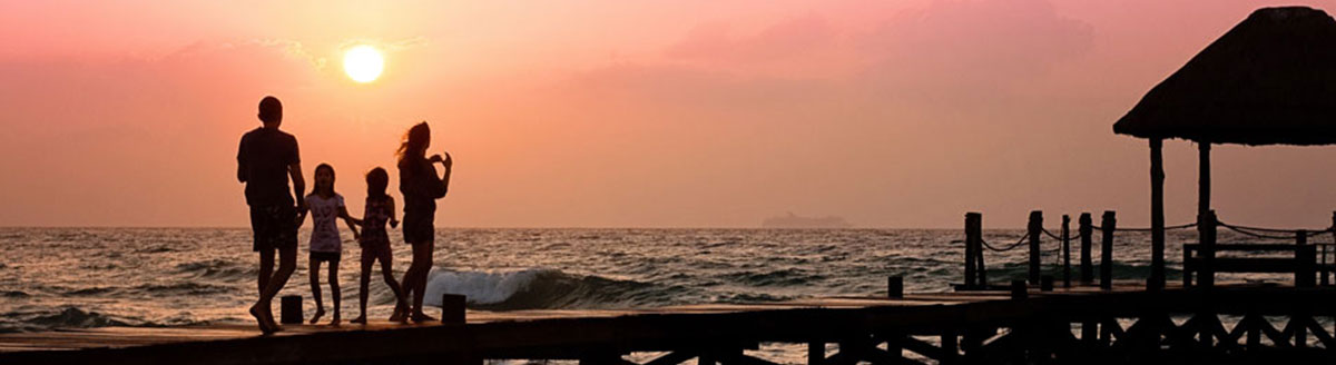 Family With Sunset